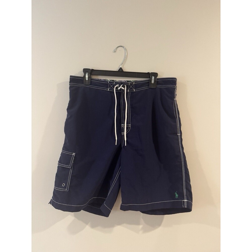 Polo by Ralph Lauren Board Shorts Mens Small Blue Surf Swim Trunks Wetsuit
